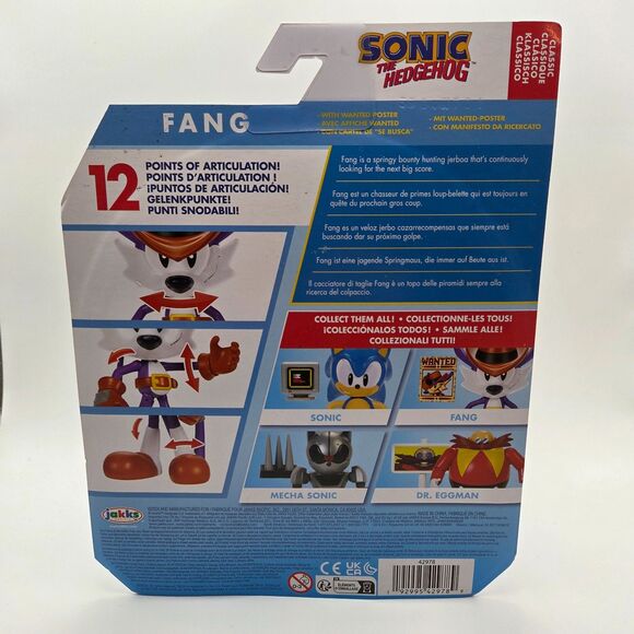 Jakks Pacific Sonic The Hedgehog Fang Figure 4" and 2.5" Versions New Sealed - Picture 3 of 5